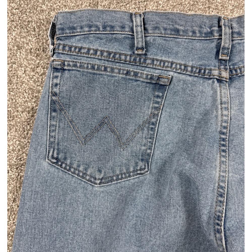 Wrangler Blues Men's Bootcut Jeans 40x30 Blue Denim Classic Cotton Casual - Picture 9 of 13